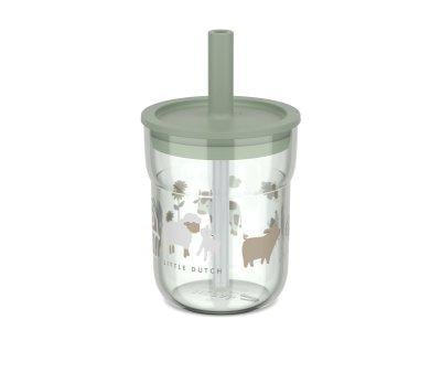 Vaso con Pajita Mio Little Farm 250 ml