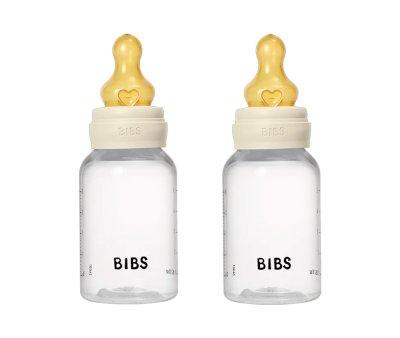 2 Biberon Plastica BIBS Lattice Ivory 150ml