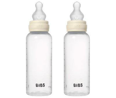 2 Biberon Plastica BIBS Silicone Ivory 270ml