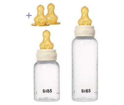 2 Biberon Plastica BIBS Lattice Ivory 150+270ml