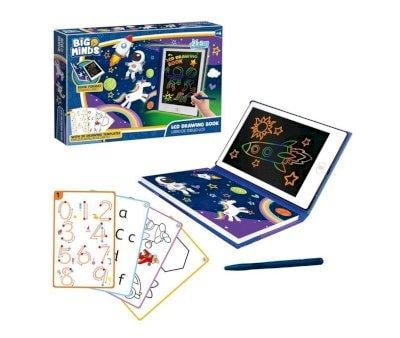 Livro de desenho de quadro branco LCD com 20 modelos de desenho