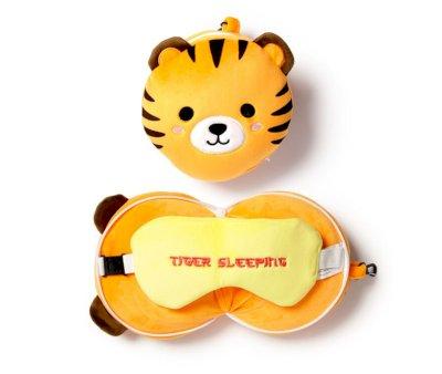 Almohada de Viaje con Antifaz Relaxeazzz Tigre