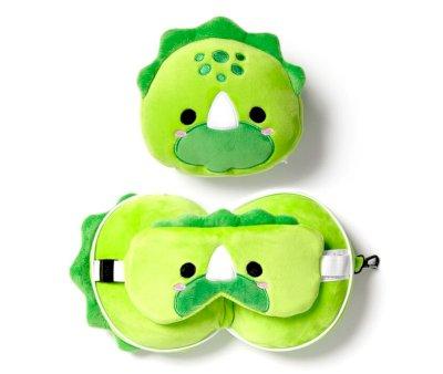 Almohada de Viaje con Antifaz Relaxeazzz Dinosaurio