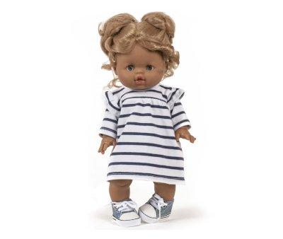 Robe Melody en Jersey  Rayures Bleu Marine pour Poupe Gordis