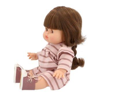 Boneca Gordis Valentine com vestido  riscas e Komvers blush