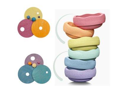 Discos GRIMMS x Stapelstein Warm Pastel