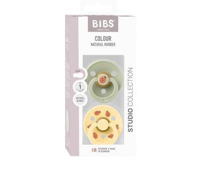 2 Succhietti BIBS Studio Colour Round Ladybug Sage Mix