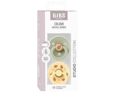 2 Succhietti BIBS Studio Colour Round Ladybug Sage Mix