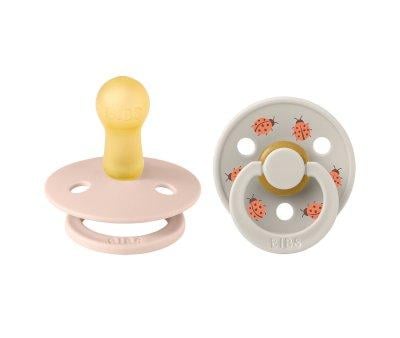 2 Succhietti BIBS Studio Colour Round Ladybug Blush Mix