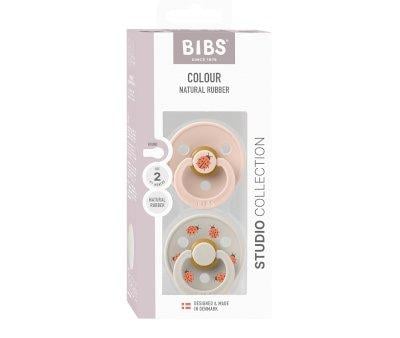 2 Succhietti BIBS Studio Colour Round Ladybug Blush Mix