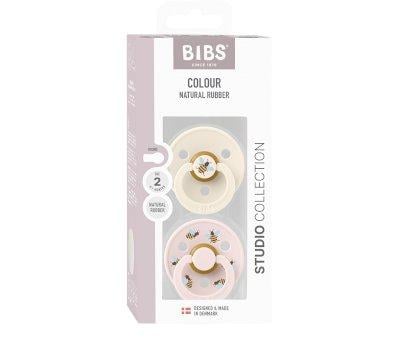 2 Succhietti BIBS Studio Colour Round Bumblebee Ivory Mix