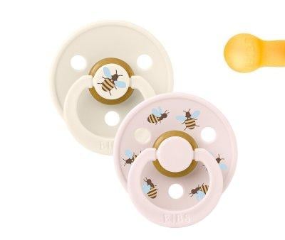 2 Succhietti BIBS Studio Colour Round Bumblebee Ivory Mix