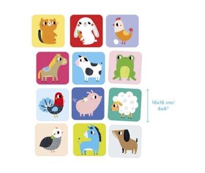 Juego de Memoria XXL Farm Animals