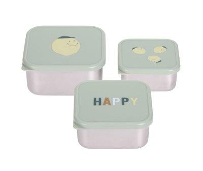 Set 3 Snackbox Acciaio Happy Fruits Lemon