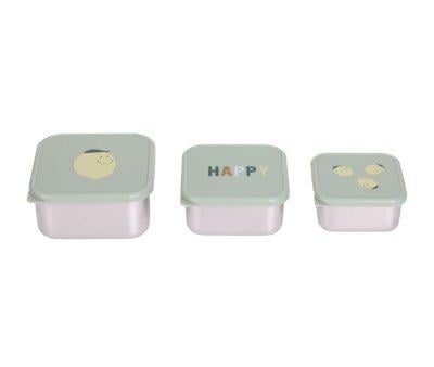 Set 3 Snackbox Acciaio Happy Fruits Lemon