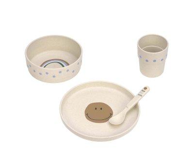 Vaisselle 4 Pices pour Enfants Happy Smile Blue