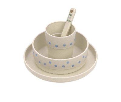 Vaisselle 4 Pices pour Enfants Happy Smile Blue