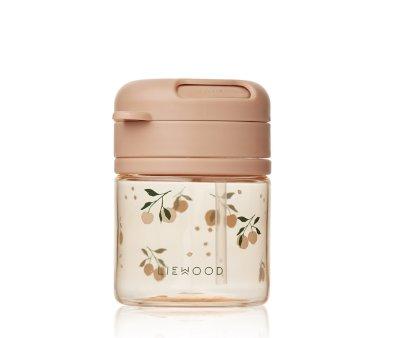 Copo Tritan com palhinha Pavia 280 ml Peach / Sea Shell