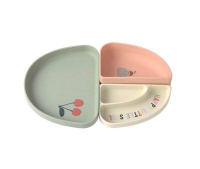 Set 3 Platos Silicona Happy Fruits Cherry