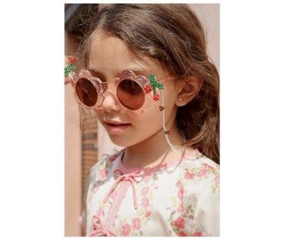 culos de sol Junior Flower Glitter Rose (5-10 anos)