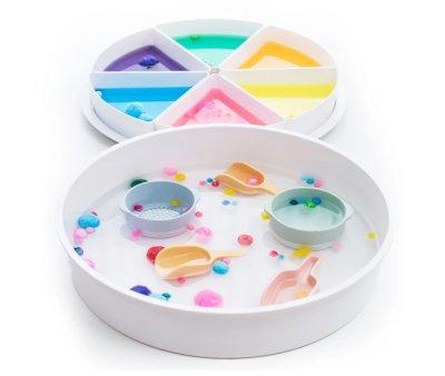 Bandeja sensorial PlayTray com compartimentos e tampa removveis