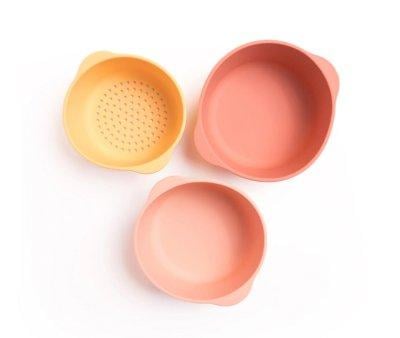 3 Ciotole Sensoriali Impilabili Corallo