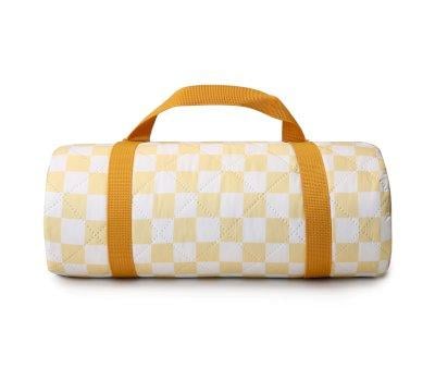Manta Picnic Stripes Yellow Chess