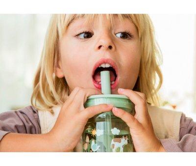 Vaso con Pajita Mio Little Farm 250 ml