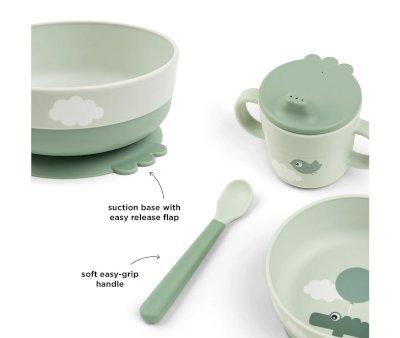 Set Primera Vajilla Foodie Happy Clouds Verde