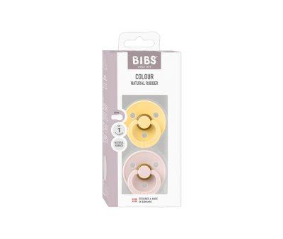 2 Succhietti BIBS Colour Round Pale Butter/Petal