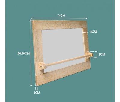 Specchio Montessori Piccolo con Barra in Legno