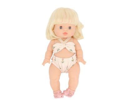 Mueca Gordis Angle con Baador Retro 2 Piezas rsula Fleurs Douces y Cangrejeras Blush
