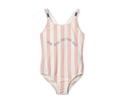 Costume Incrociato Suna Stripe Sorbet Rose/Creme UV40+