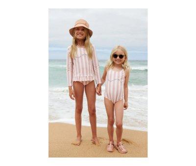 Costume Incrociato Suna Stripe Sorbet Rose/Creme UV40+