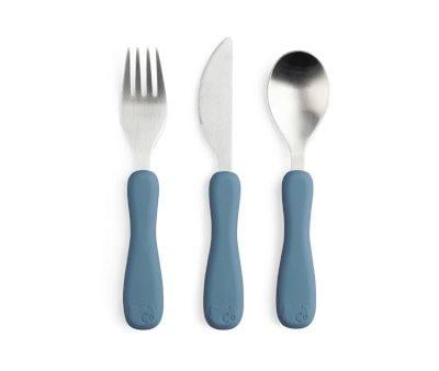 Set 3 Cubiertos Silicona Fanto Nordic Blue