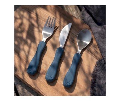 Set 3 Cubiertos Silicona Fanto Nordic Blue