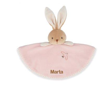 Doudou Conejo Redondo Rosa Personalizable