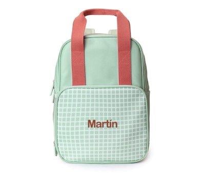 Mochila Scout Stripes Sage Personalizable