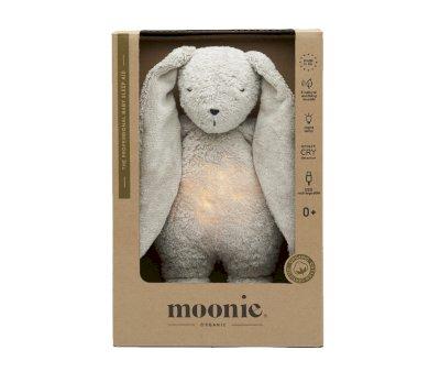 Peluche Luz-Sonido Conejo Orgnico Moonie 2.0 Gray Personalizable