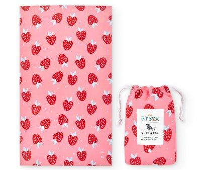 Toalha Praia Microfibra L Strawberries Personalizvel