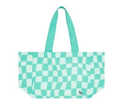 Bolsa de praia Check Green personalizvel