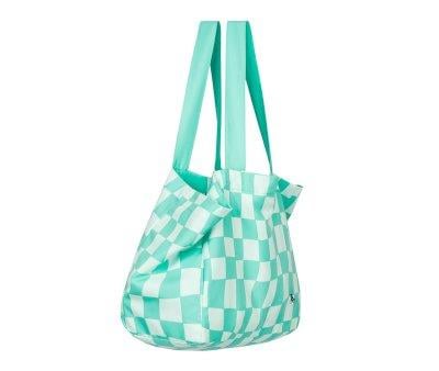 Bolsa de praia Check Green personalizvel