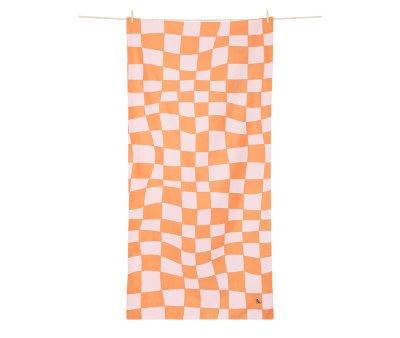 Toalha Praia Microfibra XL Summer Check Laranja Personalizvel
