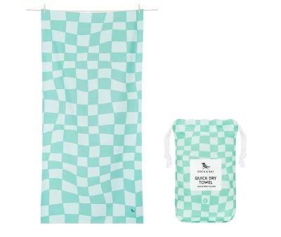Toalha Praia XL Microfibra Summer Check Verde Personalizvel