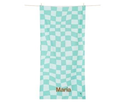 Toalha Praia XL Microfibra Summer Check Verde Personalizvel