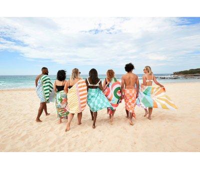 Toalha Praia XL Microfibra Summer Check Verde Personalizvel