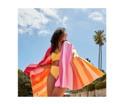 Toalha Praia Grande Microfibra Summer Miami Sorbet Personalizvel
