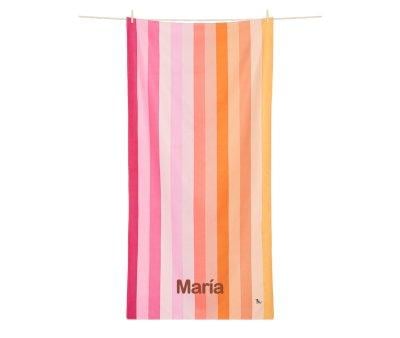 Toalha Praia Grande Microfibra Summer Miami Sorbet Personalizvel