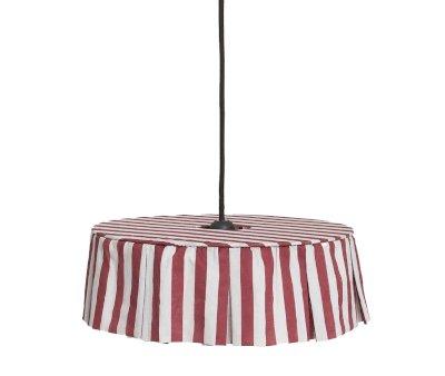 Pantalla de Lino Lmpara de Techo Vibes Maroon Stripes