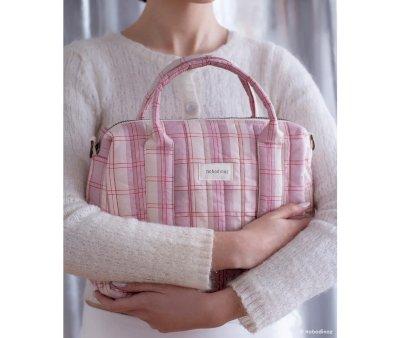Bolso Carro Beb Mini Stories Powder Red Checks